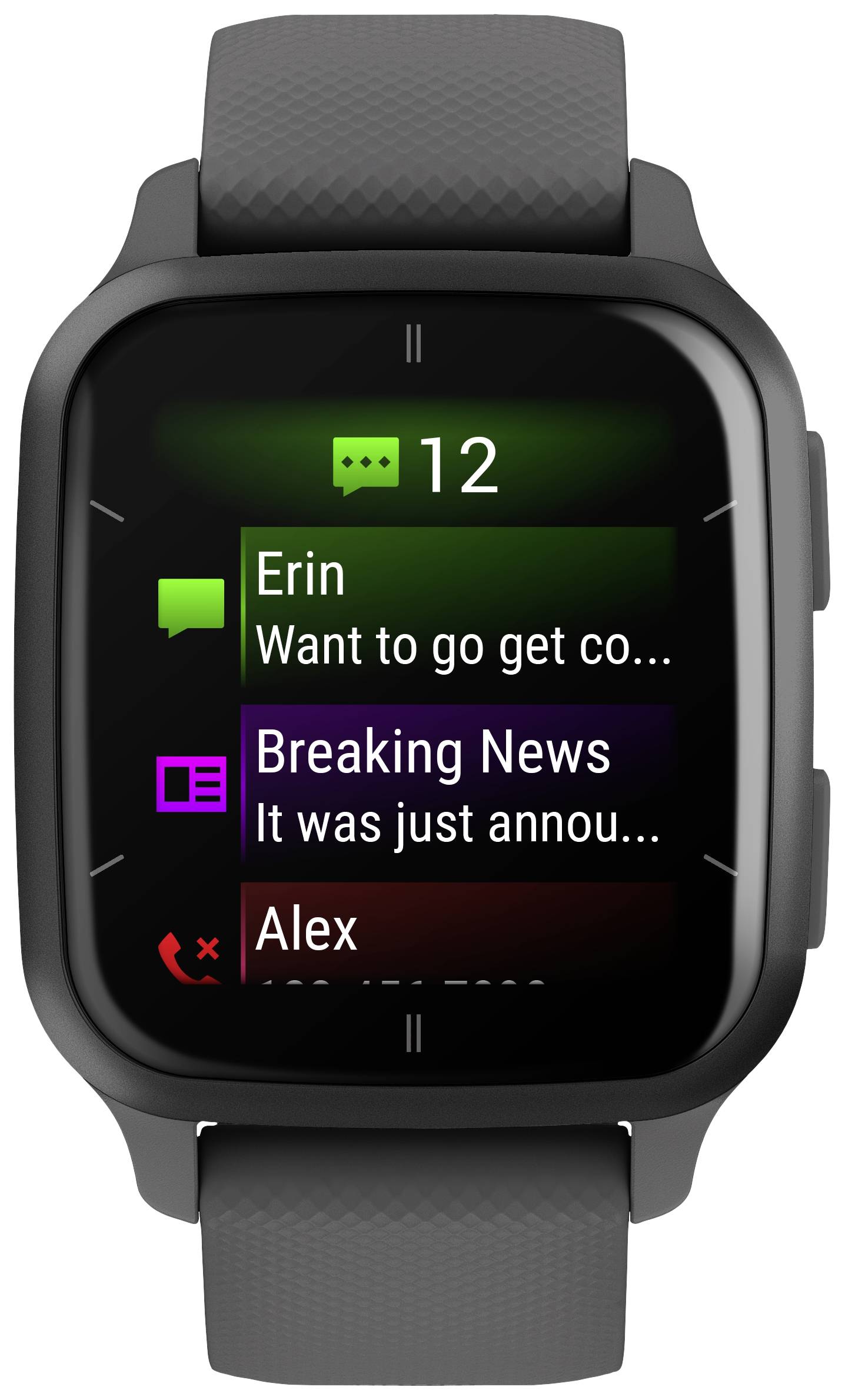 Garmin VENU® SQ 2 Smartwatch Dunkelgrau, Schiefer-Grau