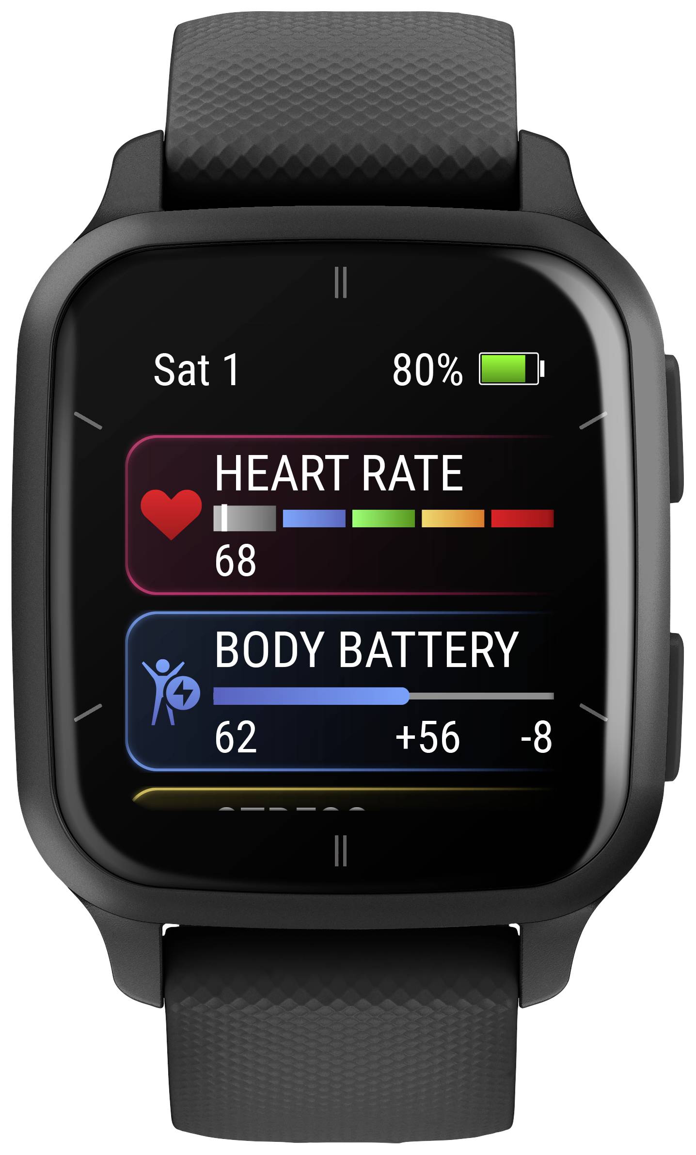 Garmin VENU® SQ 2 Music Smartwatch Schwarz, Schiefer-Grau