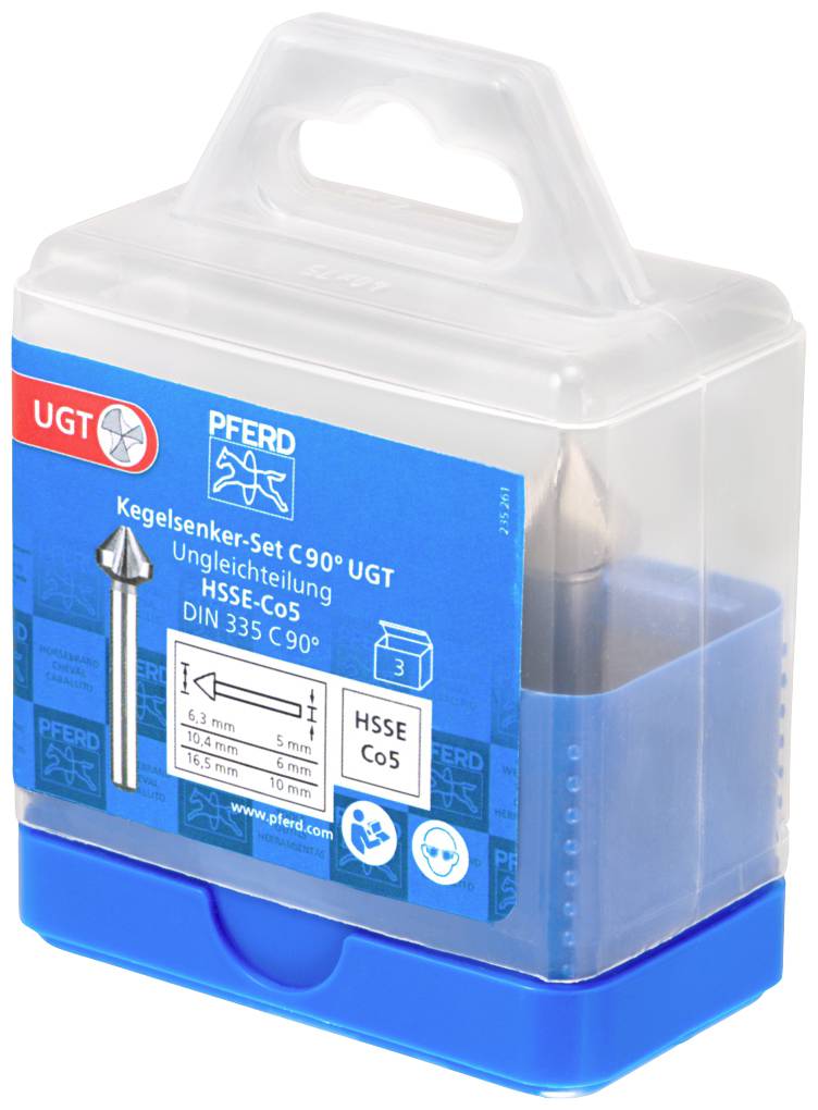 PFERD SET UGT HSSE DIN 335 C90° 3TLG 25202193 Kegelsenker-Set 3teilig HSSE-Co 5 1 Set