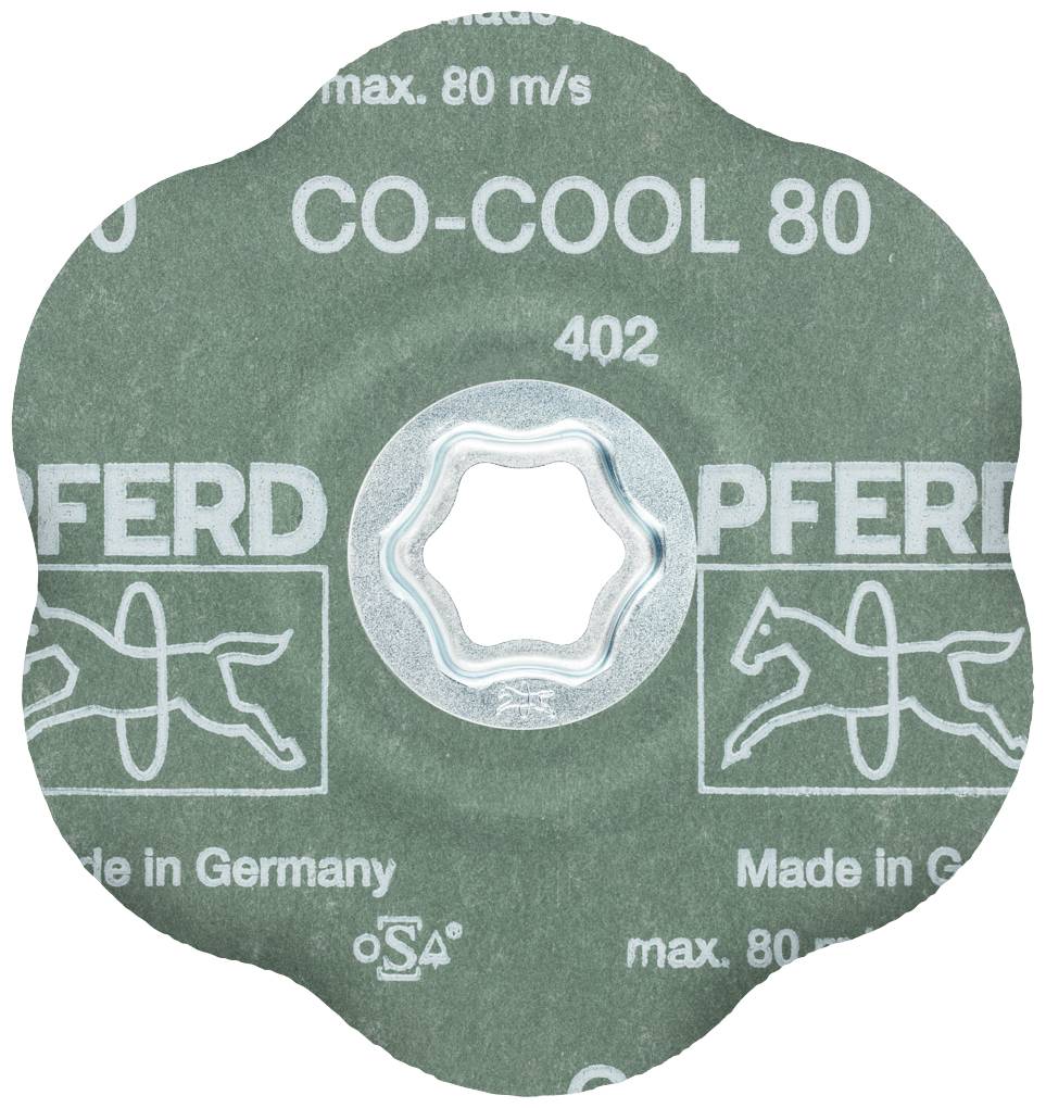 'CO-COOL 80' Schleifscheibe von PFERD, max. 80 m/s, Made in Germany.