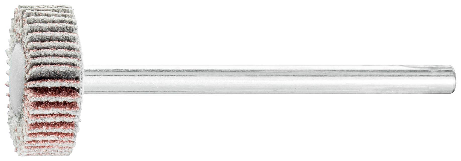 Lamellenschleifer mit Metallstift, horizontal ausgerichtet, detaillierte Ansicht der Schleiffläche und Struktur.