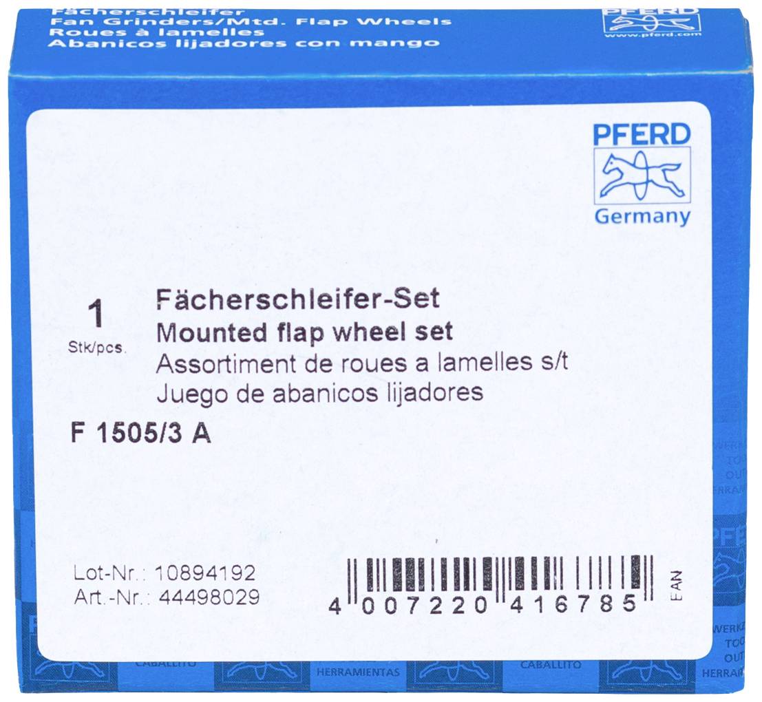 PFERD 44498029 Fächerschleifwerkzeuge SET F 1505/3A Durchmesser 15mm 1 Set