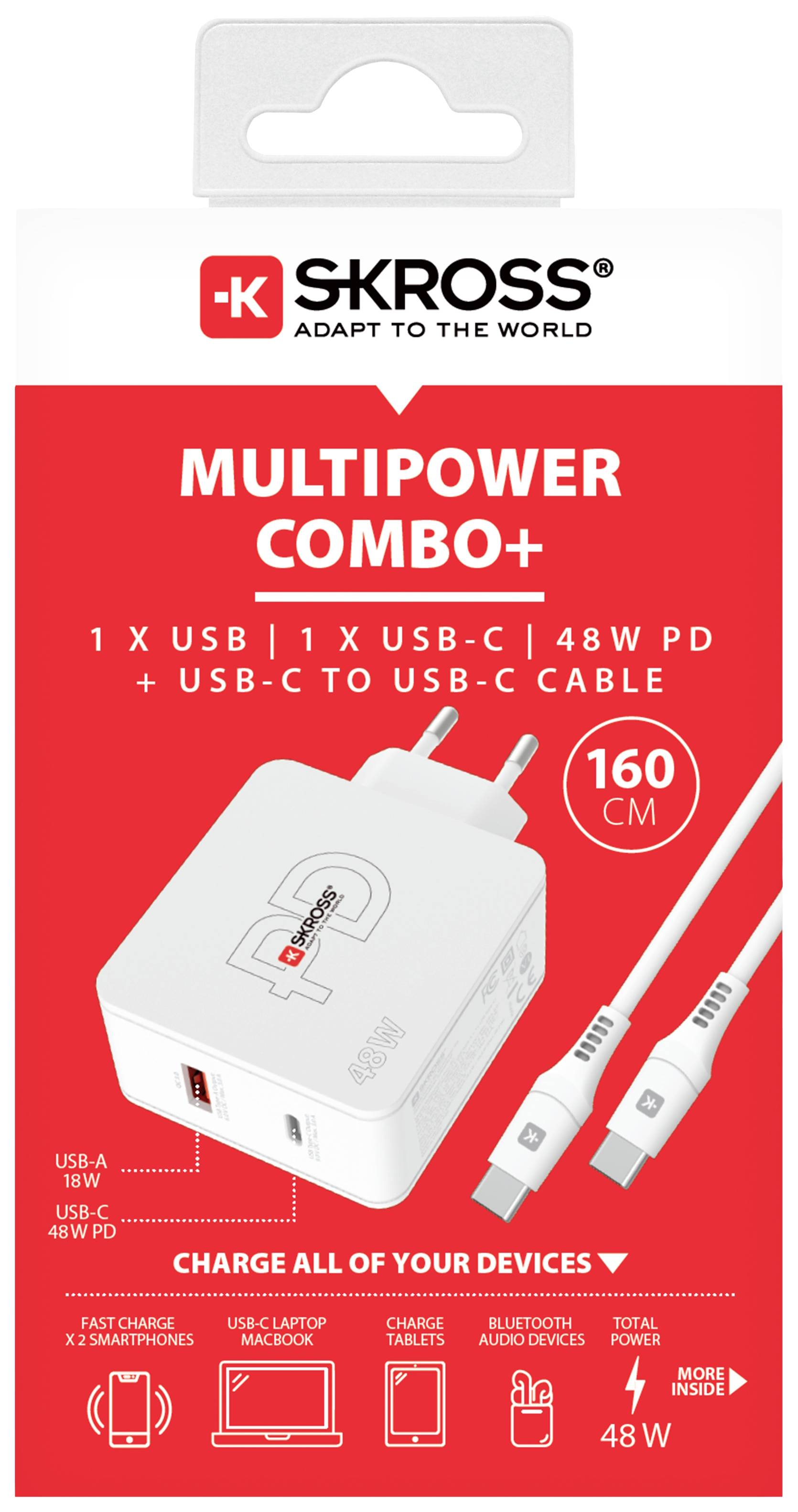 Skross Multipower Combo+ EU USB-Ladegerät