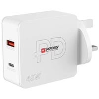 Skross Multipower Combo+ UK USB Ladegerät 48 W 1x USB-A, 1x USB-C® Innenbereich Skross Multipower Combo+ UK USB Ladegerät 48 W 1x USB-A, 1x USB-C® Innenbereich