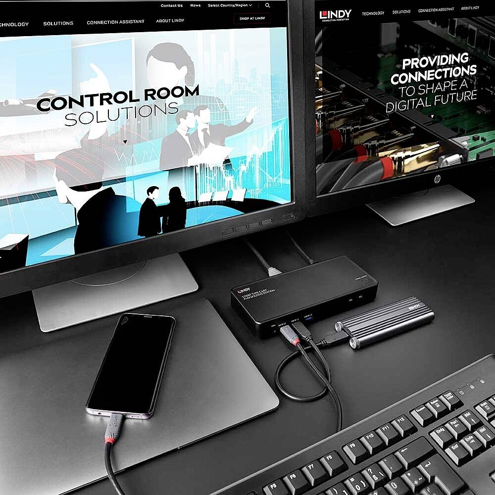 LINDY USB-C® Dockingstation 43202 Passend für Marke Dockingstations: Universal USB-C® Power Delivery