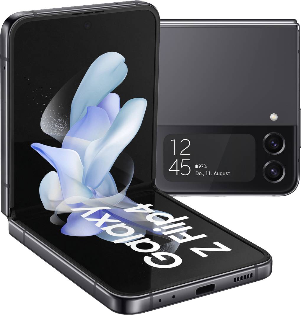 Samsung Galaxy Z Flip4 5G 5G Smartphone 128 GB 17 cm (6.7 Zoll) Grau Android™ 12 Dual-SIM