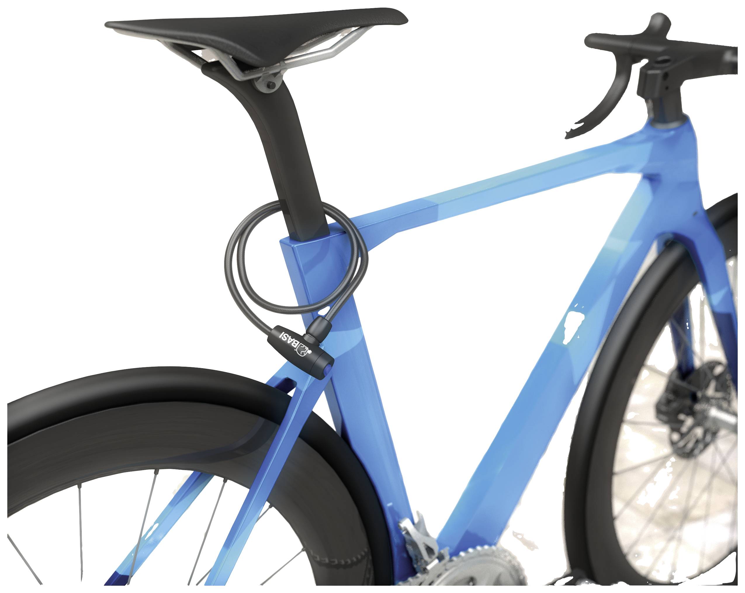 Basi ZR 312 Spiralkabelschloss Schwarz Schlüsselschloss