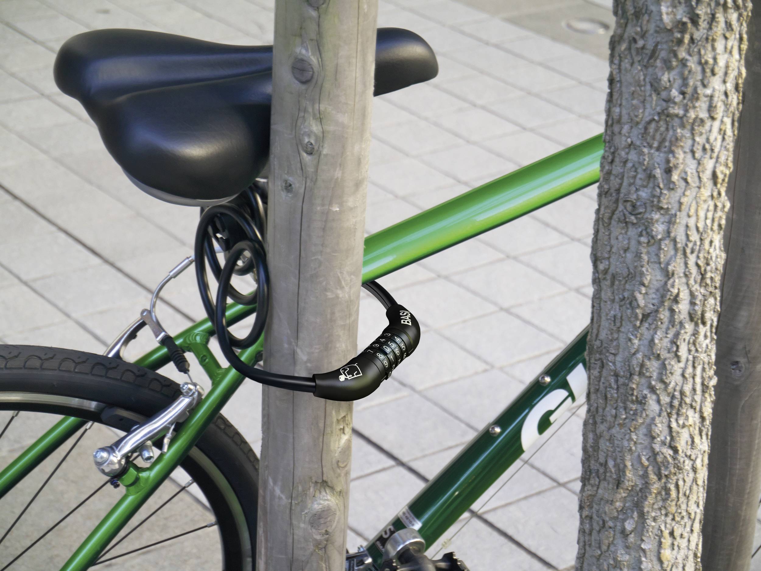 Basi ZR 313 Spiralkabelschloss Schwarz Zahlenschloss