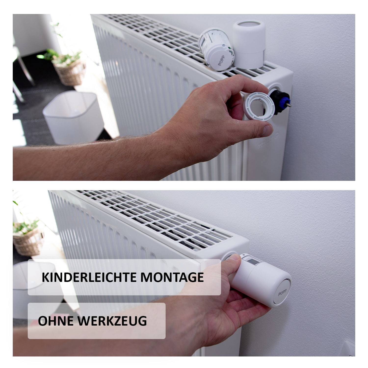 POPP POPZ701721 Smart Thermostat Zigbee Funk-Heizkörperthermostat elektronisch