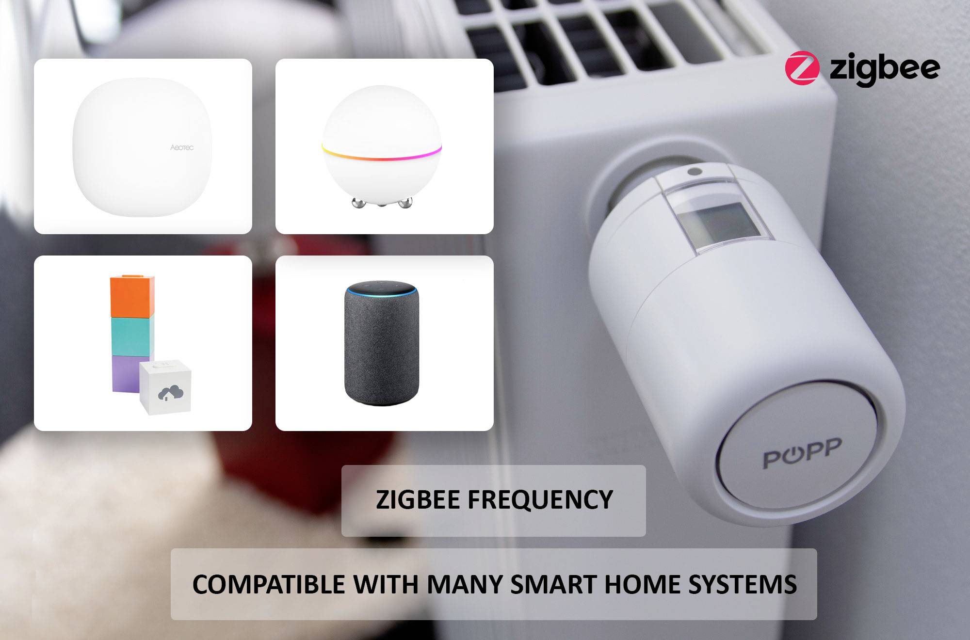 POPP POPZ701721 Smart Thermostat Zigbee Funk-Heizkörperthermostat elektronisch