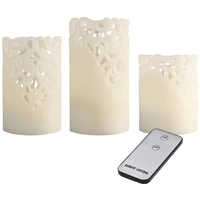 X4-LIFE 701974 LED-Echtwachskerze 3er Set mit Fernbedienung X4-LIFE 701974 LED-Echtwachskerze 3er Set mit Fernbedienung