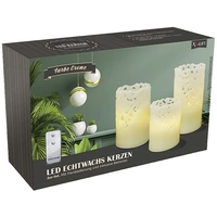 X4-LIFE 701974 LED-Echtwachskerze 3er Set mit Fernbedienung X4-LIFE 701974 LED-Echtwachskerze 3er Set mit Fernbedienung
