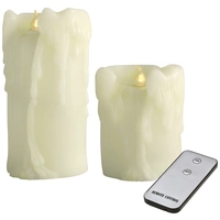 X4-LIFE 701975 LED-Echtwachskerze 2er Set mit Fernbedienung X4-LIFE 701975 LED-Echtwachskerze 2er Set mit Fernbedienung