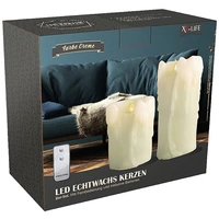X4-LIFE 701975 LED-Echtwachskerze 2er Set mit Fernbedienung X4-LIFE 701975 LED-Echtwachskerze 2er Set mit Fernbedienung