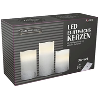 X4-LIFE 701976 LED-Echtwachskerze 3er Set mit Fernbedienung X4-LIFE 701976 LED-Echtwachskerze 3er Set mit Fernbedienung