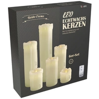 X4-LIFE 701977 LED-Echtwachskerze 6er Set mit Fernbedienung X4-LIFE 701977 LED-Echtwachskerze 6er Set mit Fernbedienung