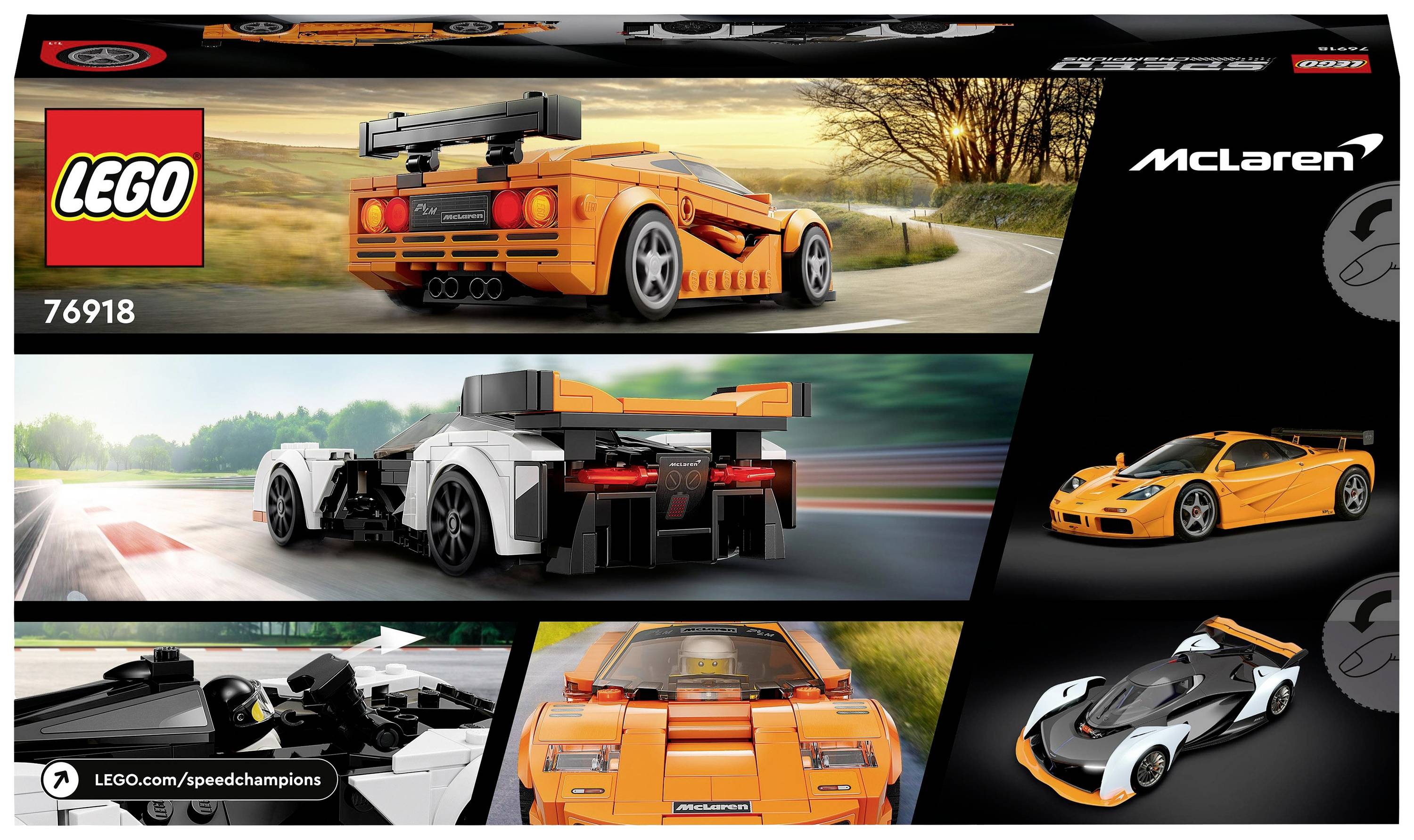 76918 LEGO® SPEED CHAMPIONS McLaren Solus GT & McLaren F1 LM