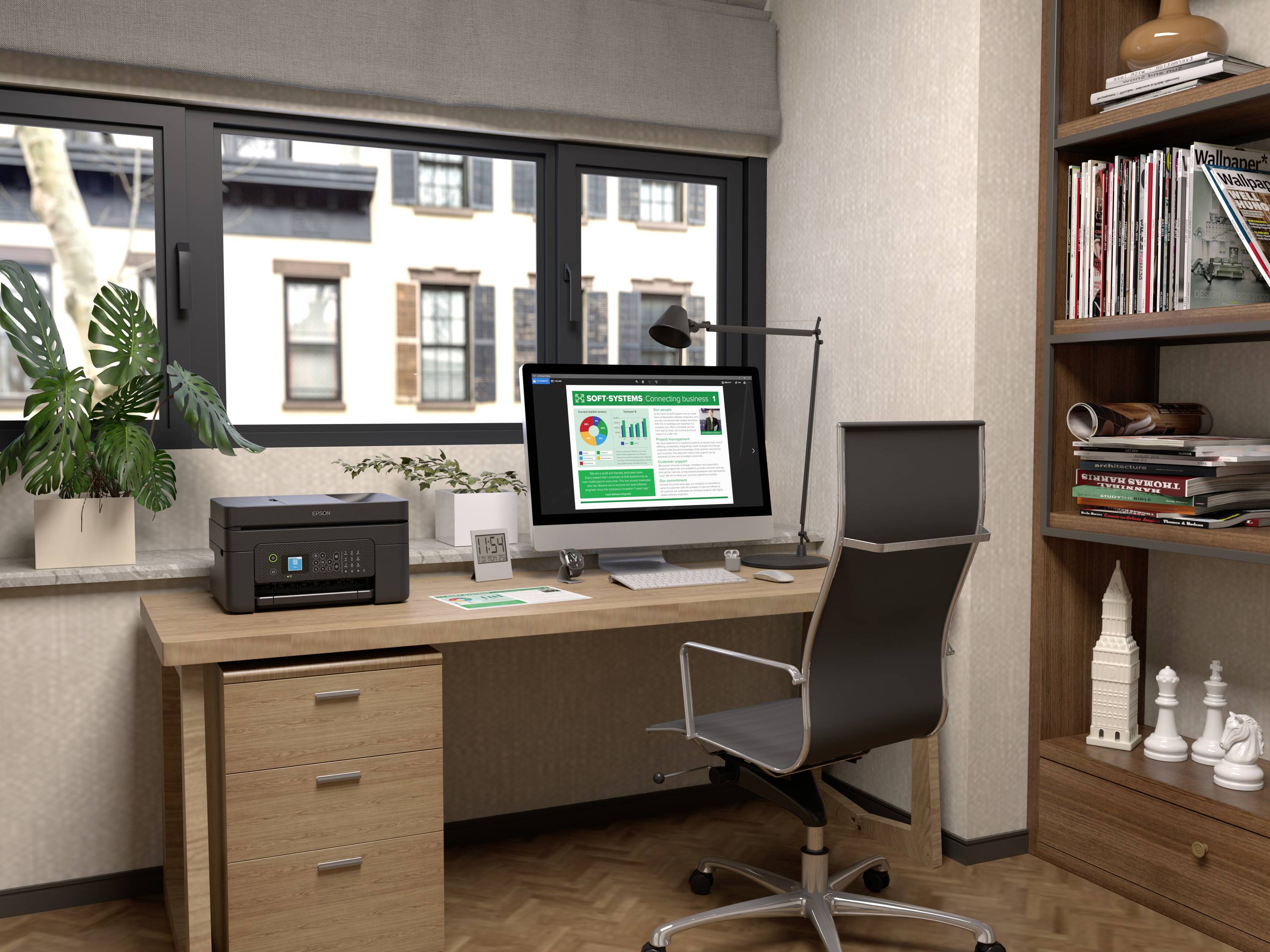 Epson WorkForce WF-2930DWF Multifunktionsdrucker Tintenstrahl Farbe A4 Drucker, Scanner, Kopierer, Fax ADF, Duplex, USB, WLAN