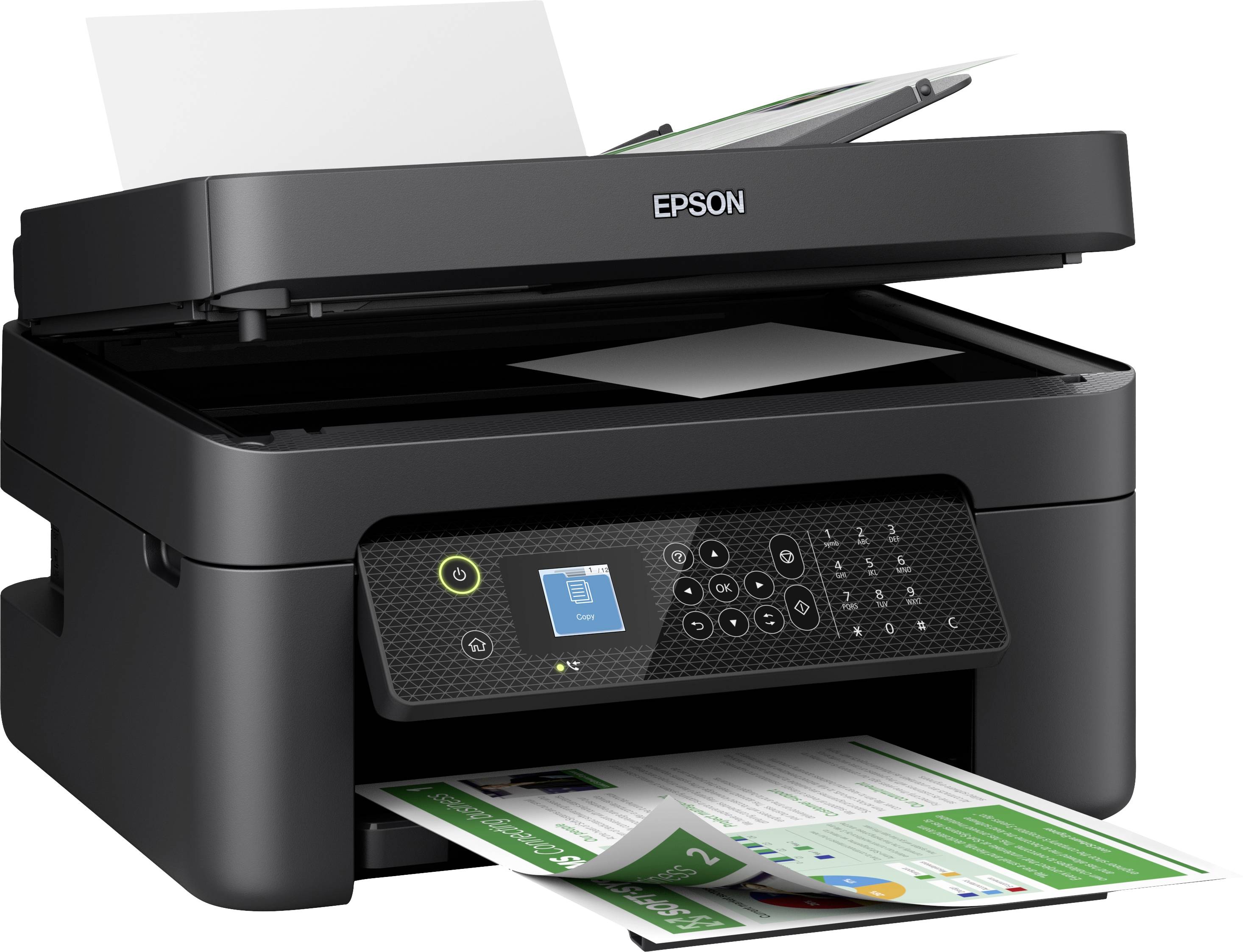 Epson WorkForce WF-2930DWF Multifunktionsdrucker Tintenstrahl Farbe A4 Drucker, Scanner, Kopierer, Fax ADF, Duplex, USB, WLAN