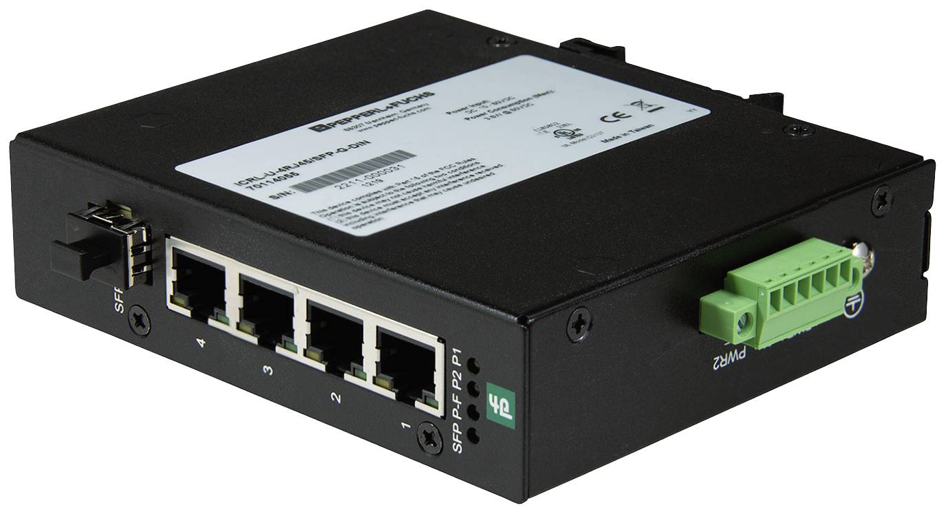 Pepperl+Fuchs ICRL-U-4RJ45/SFP-G-DIN Industrial Ethernet Switch 1 GBit/s