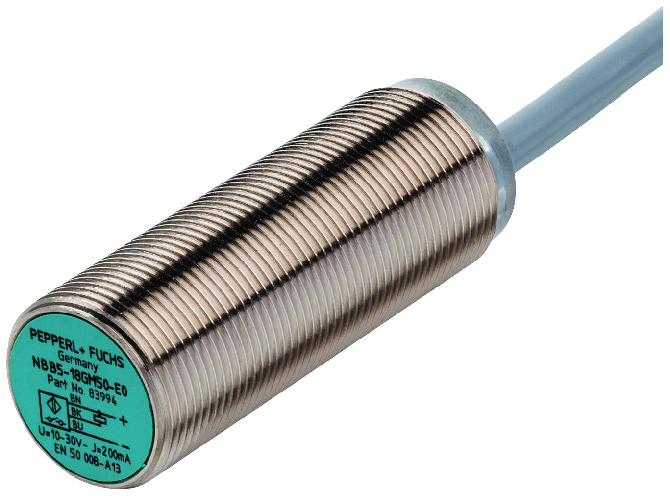 Pepperl+Fuchs Induktiver Sensor NPN NBB8-18GM50-E0-M