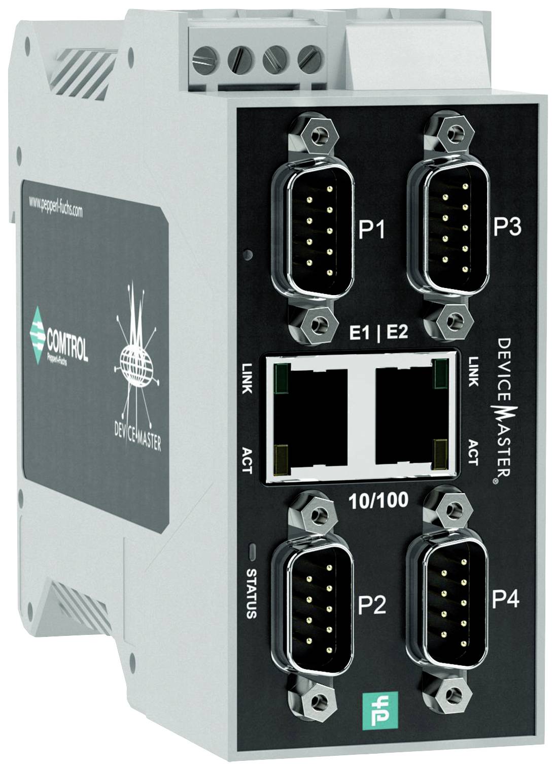 Pepperl+Fuchs 70104884 ICDM-RX/MOD-4DB9/2RJ45-DIN Gateway 24 V/DC 1St.