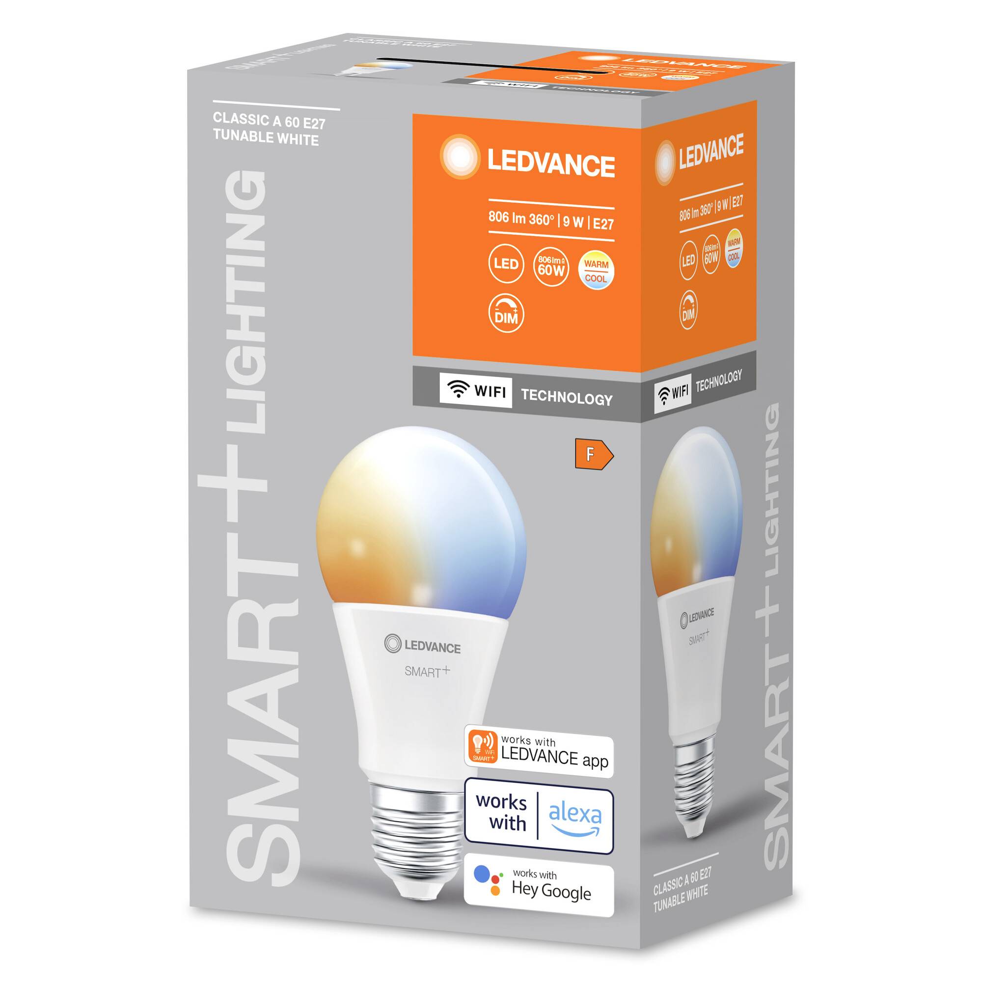 LEDVANCE 4058075778412 LED EEK F (A - G) E27 Birnenform 9 W = 60 W Warmweiß bis Kaltweiß (Ø x H) 60 mm x 60 mm 1 St.