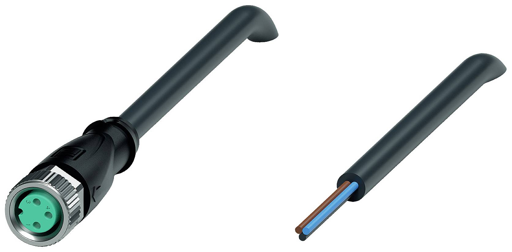 Pepperl+Fuchs 240799-100006 Sensor-/Aktor-Steckverbinder, konfektioniert 0.6m Polzahl Sensoren: 3 1St.