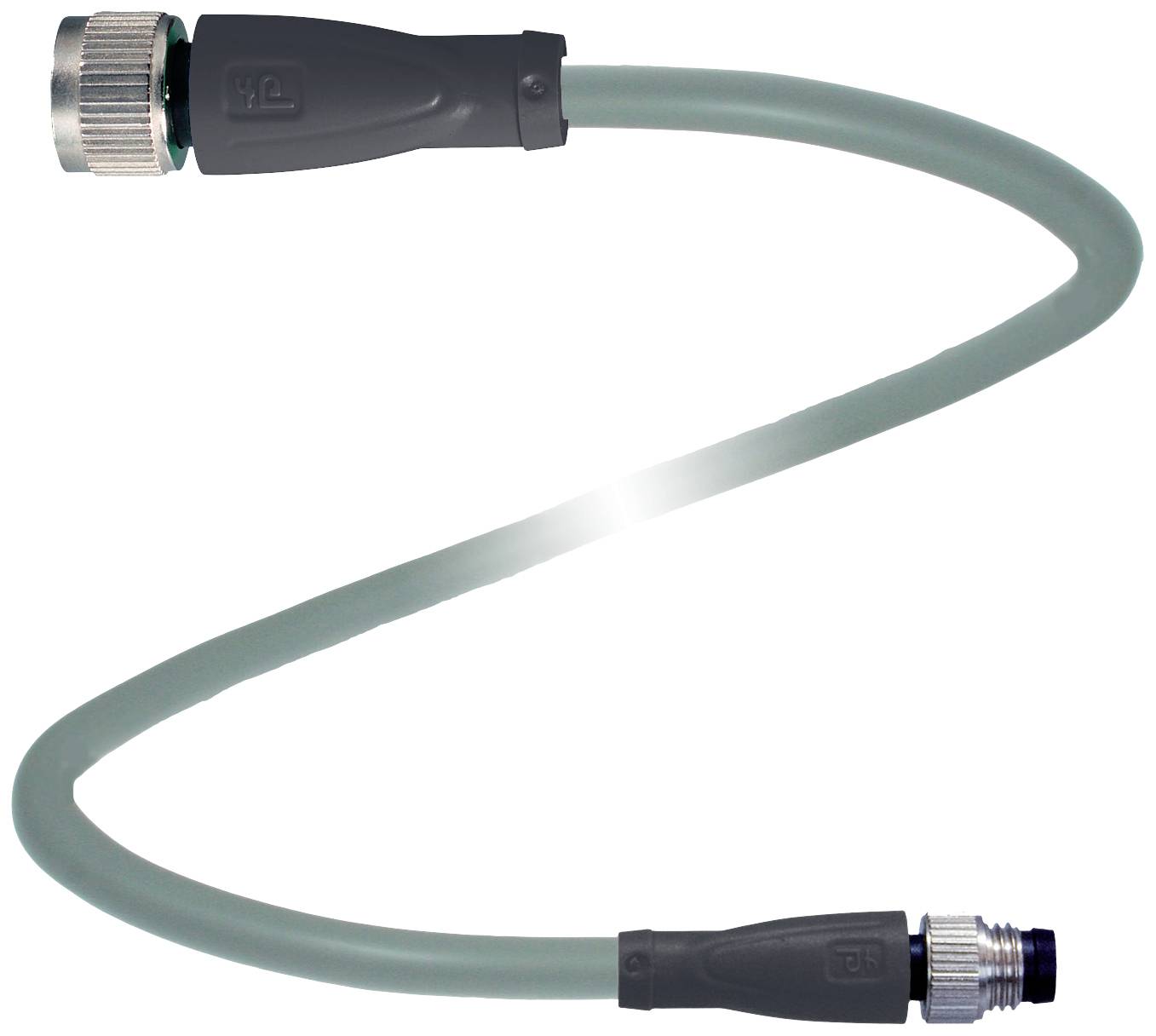 Ein kabelgebundener Adapter mit zwei Steckverbindern an den Enden.