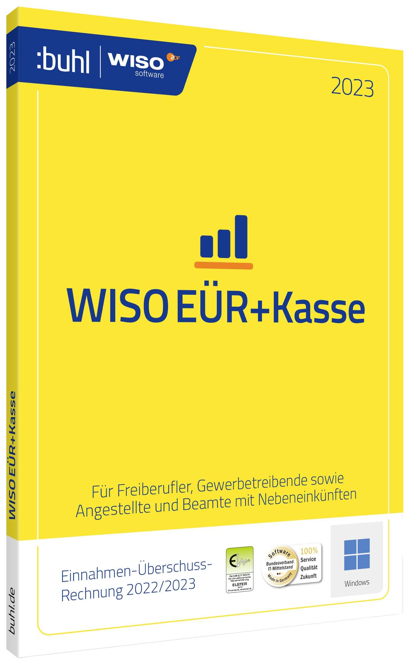 WISO EÜR+Kasse 2023 Vollversion, 1 Lizenz Windows Finanz-Software