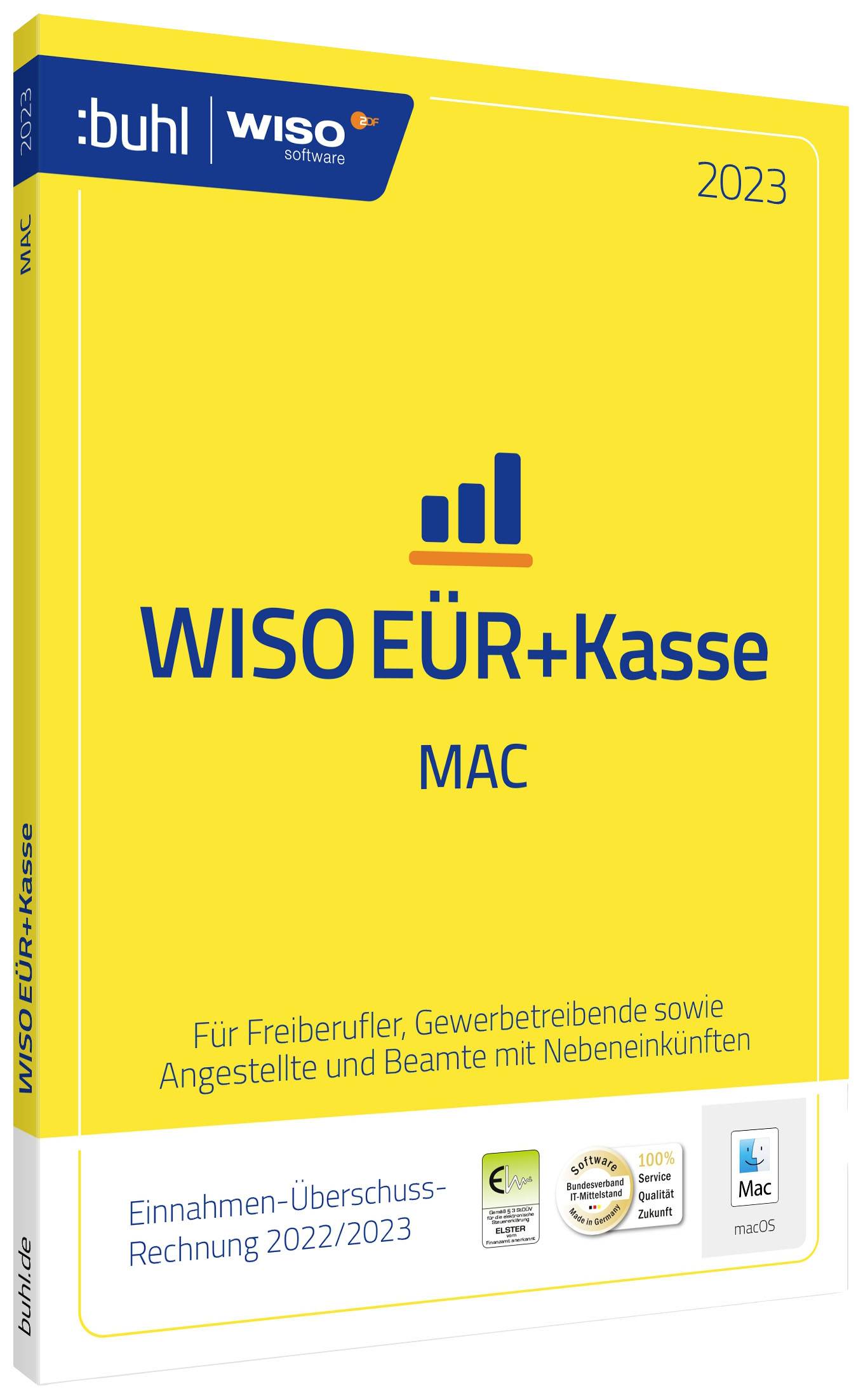 WISO EÜR+Kasse Mac 2023 Vollversion, 1 Lizenz Mac Finanz-Software