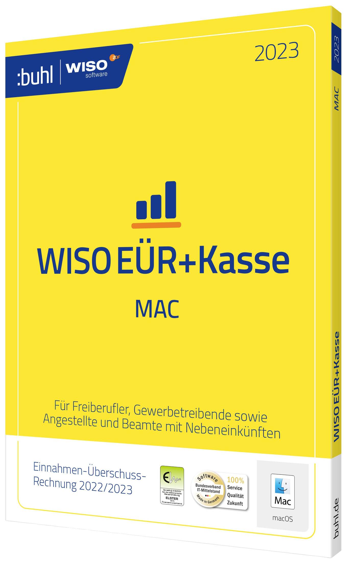 WISO EÜR+Kasse Mac 2023 Vollversion, 1 Lizenz Mac Finanz-Software