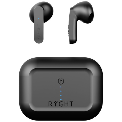 RYGHT MINO In Ear Headset Bluetooth® Stereo Schwarz Mikrofon-Rauschunterdrückung Batterieladeanzeig