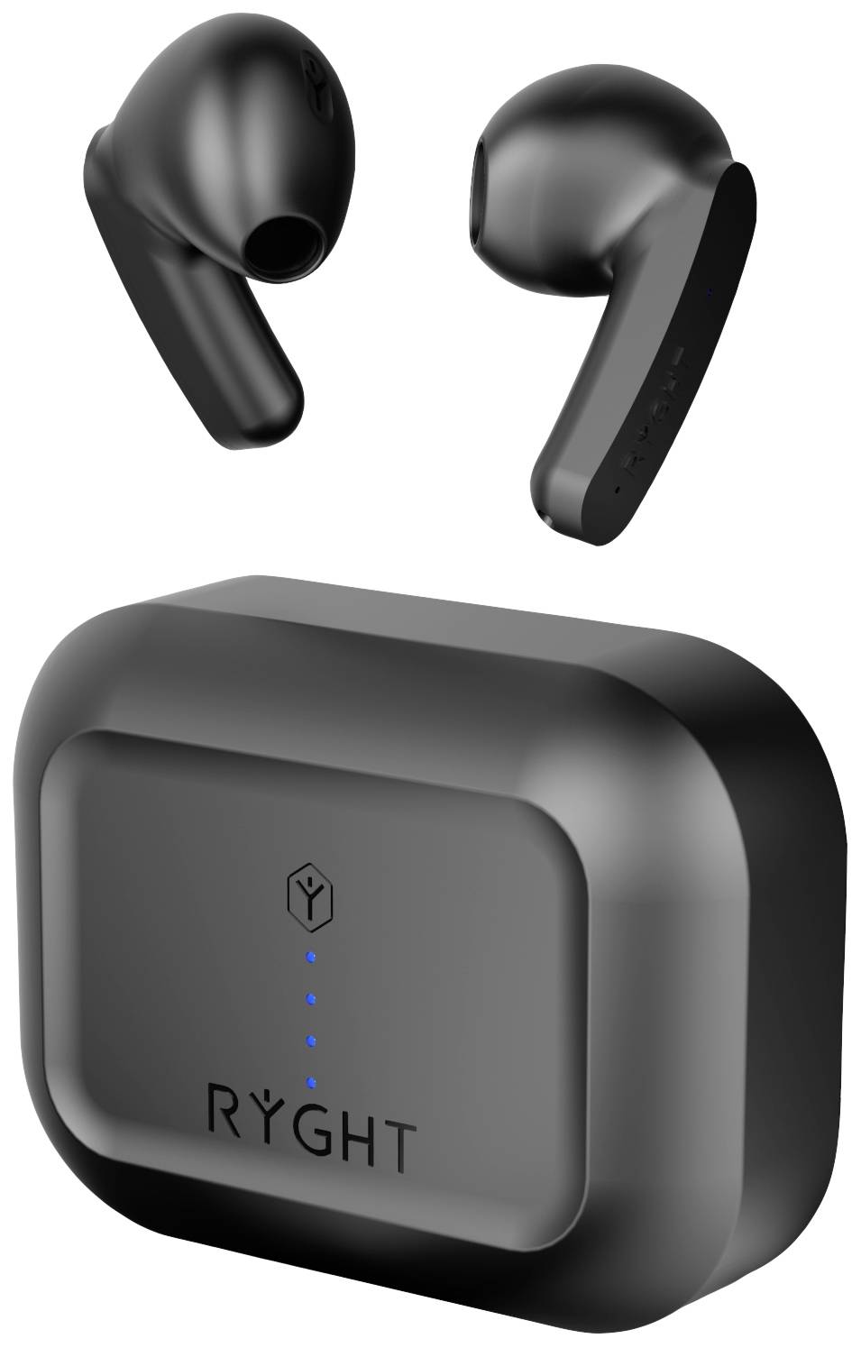 RYGHT MINO In Ear Headset Bluetooth® Stereo Schwarz Mikrofon-Rauschunterdrückung Batterieladeanzeige, Headset, Ladecase