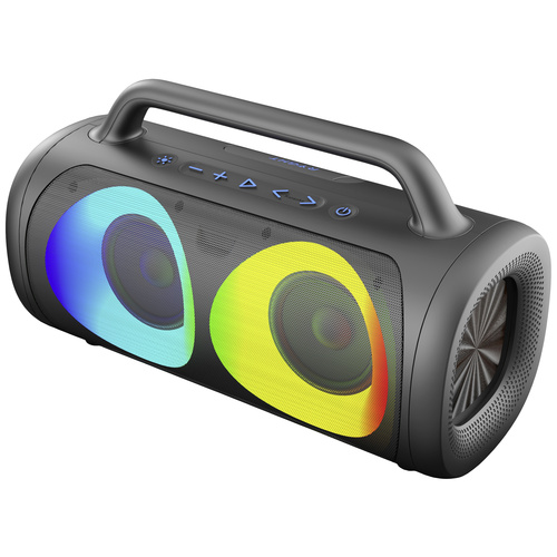 RYGHT TOOGO-XL Bluetooth® Lautsprecher AUX, Freisprechfunktion, spritzwassergeschützt, tragbar, USB Schwarz