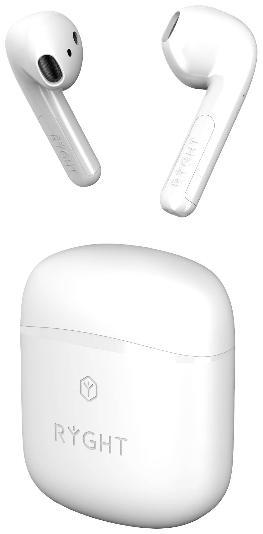 RYGHT WAYS2 In Ear Headset Bluetooth® Stereo Weiß Batterieladeanzeige, Headset, Ladecase, Touch-Ste