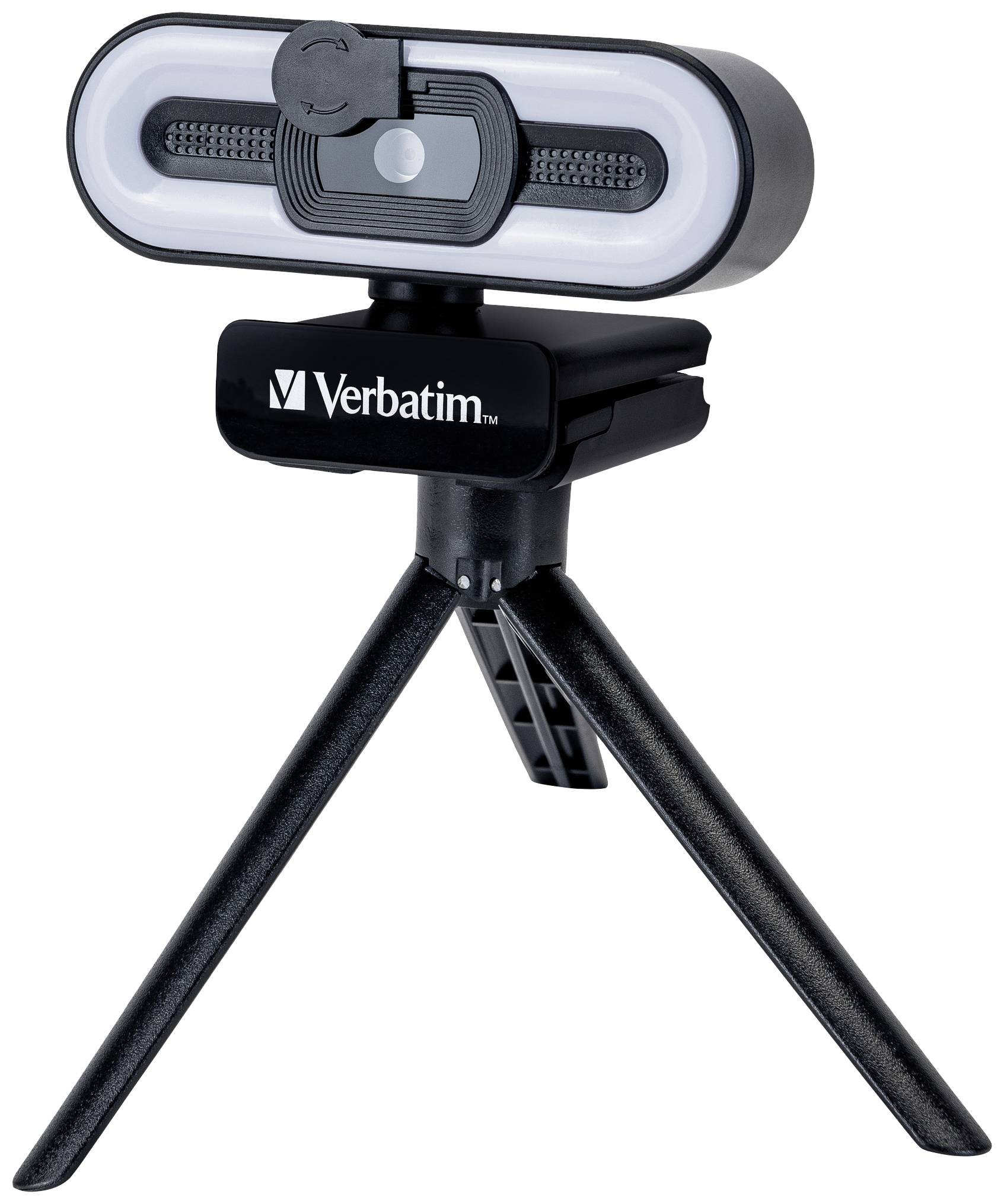 Verbatim AWC-02 Full HD-Webcam 2560 x 1440 Pixel, 1920 x 1080 Pixel Klemm-Halterung, Standfuß