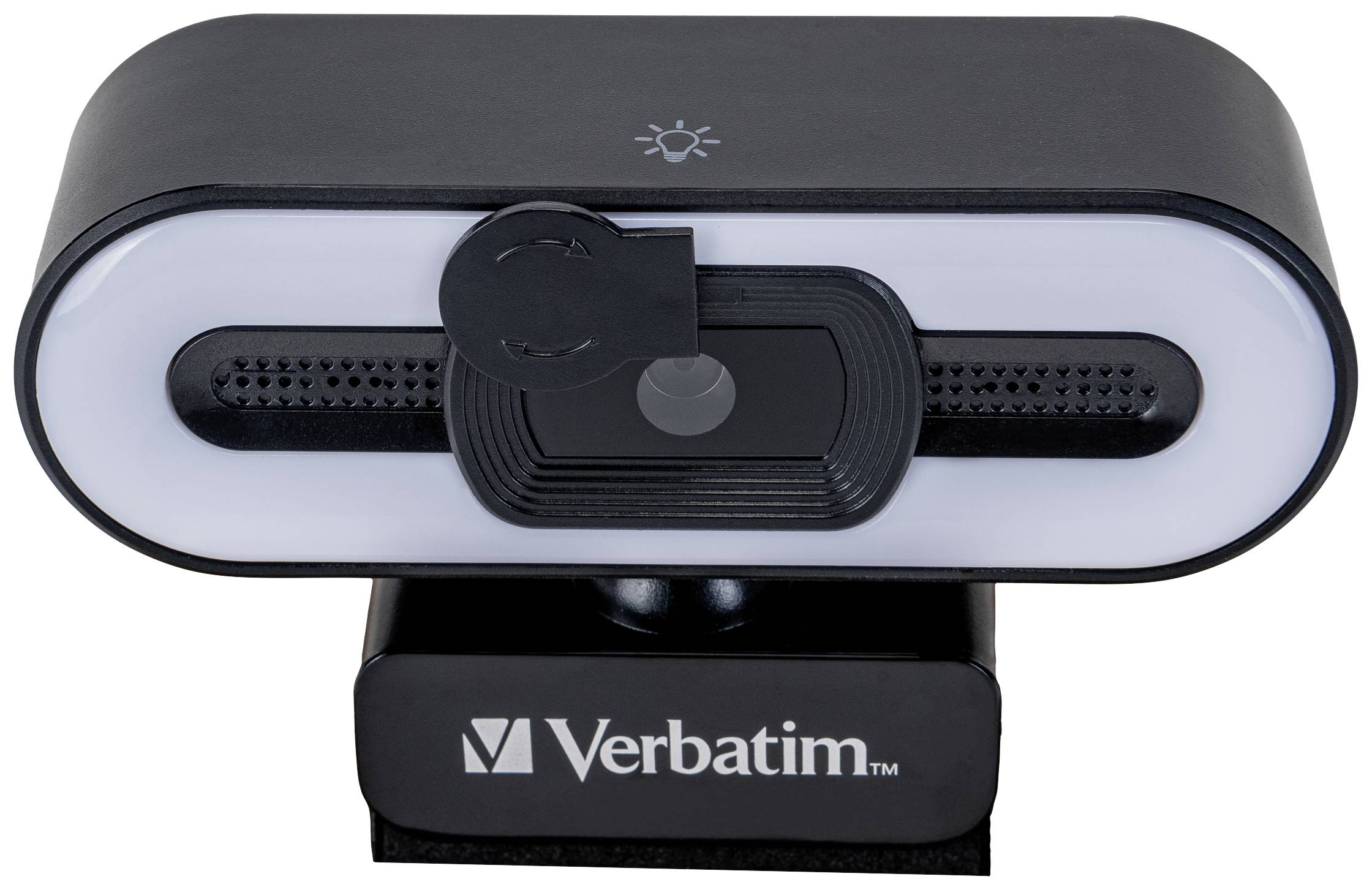 Verbatim AWC-02 Full HD-Webcam 2560 x 1440 Pixel, 1920 x 1080 Pixel Klemm-Halterung, Standfuß