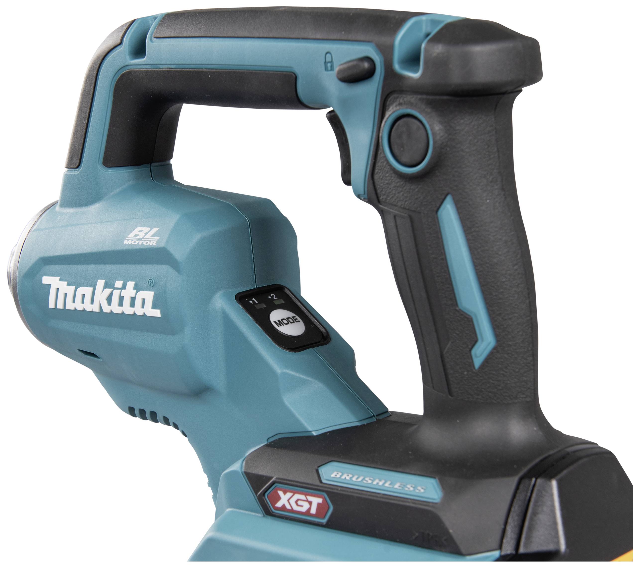 Akku-Schlagschrauber in Blau mit ergonomischem Griff und Makita-Logo; betont das Design und die Marke des Werkzeugs.