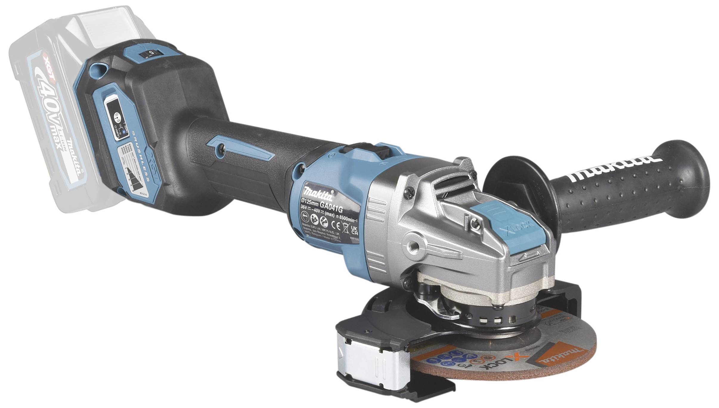 Makita GA041GZ GA041GZ Akku-Winkelschleifer 125mm ohne Akku, ohne Ladegerät 40V