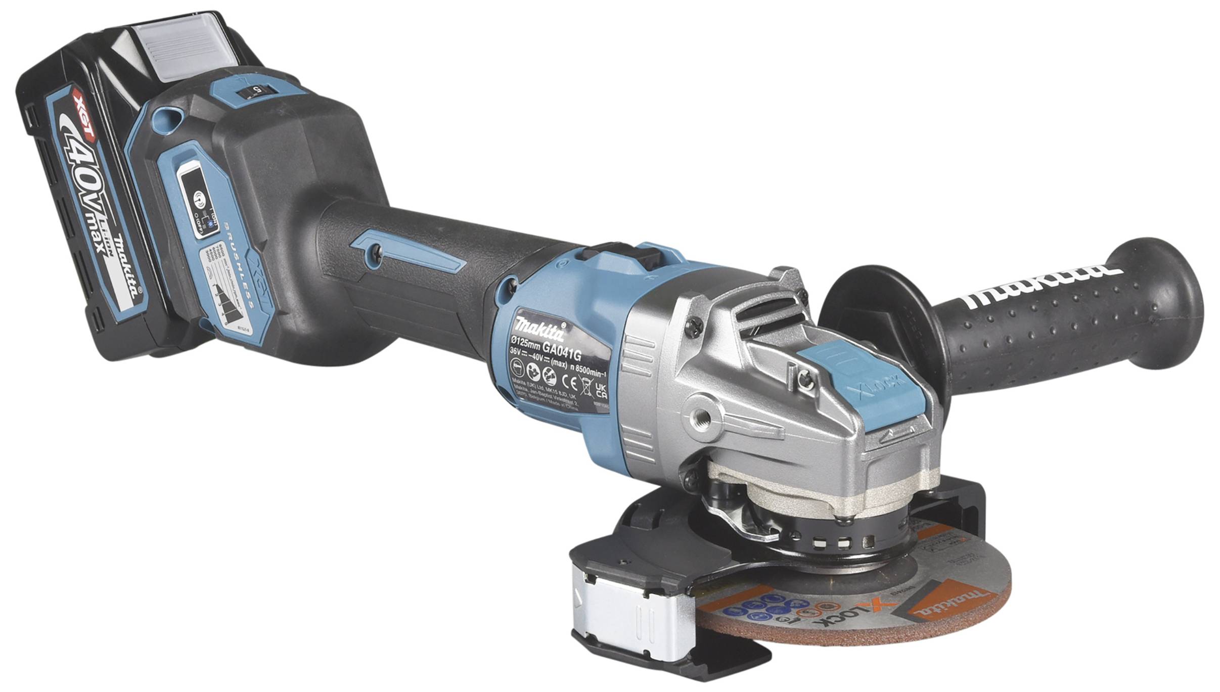 Makita GA041GM201 GA041GM201 Akku-Winkelschleifer 125mm inkl. Akku, inkl. 2. Akku, inkl. Koffer 40V 4.0Ah