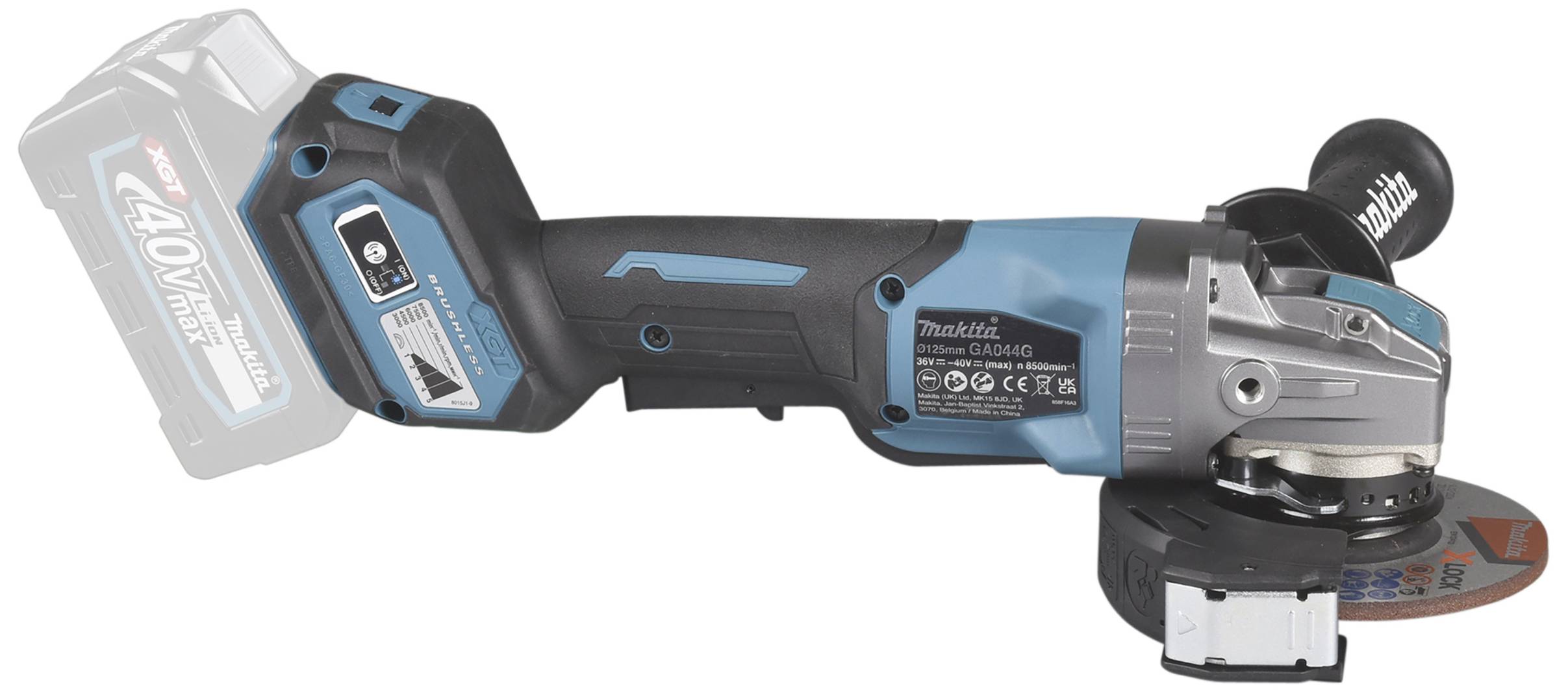 Makita GA044GZ GA044GZ Akku-Winkelschleifer 125mm ohne Akku, ohne Ladegerät 40V