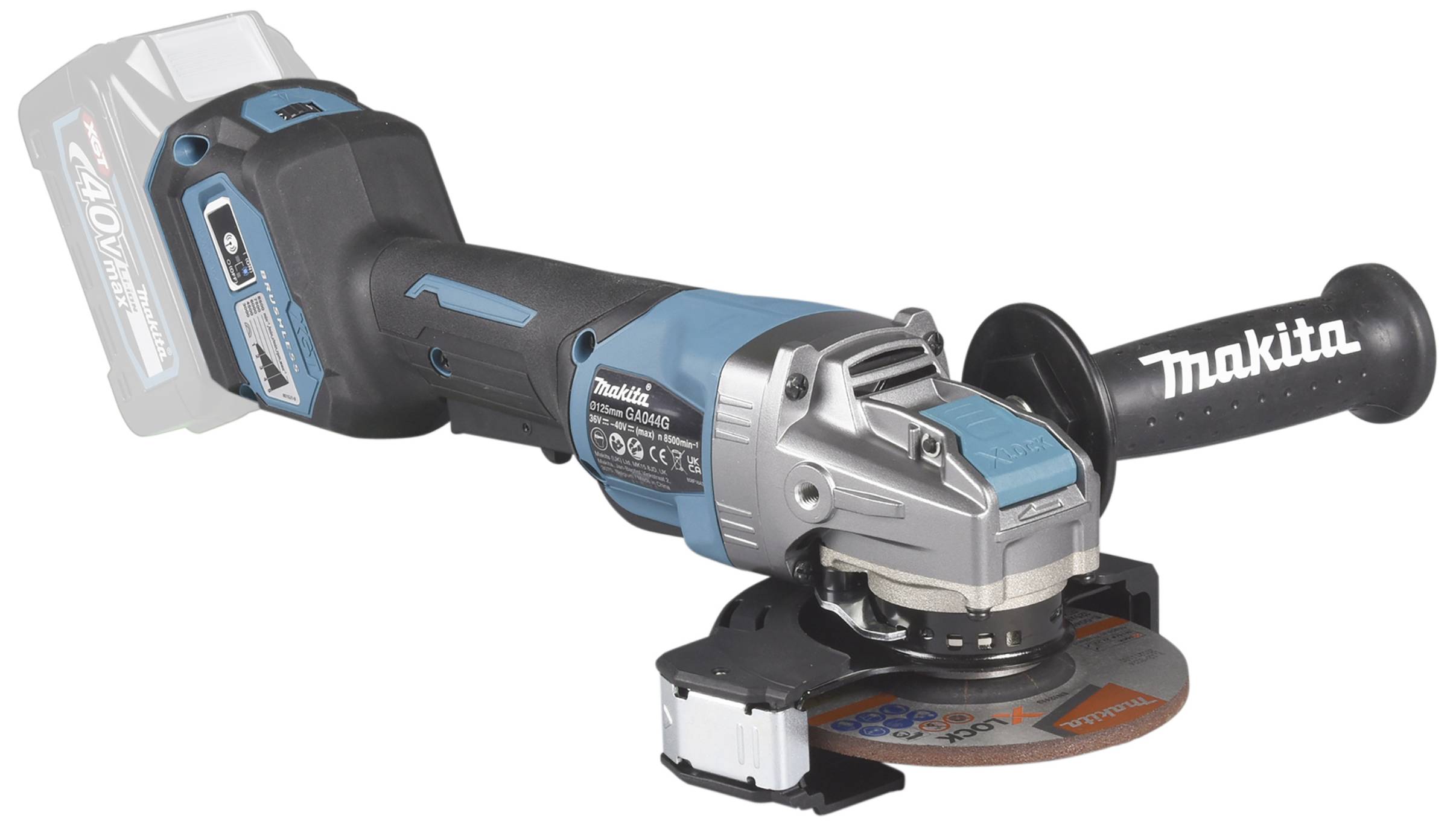 Makita GA044GZ GA044GZ Akku-Winkelschleifer 125mm ohne Akku, ohne Ladegerät 40V