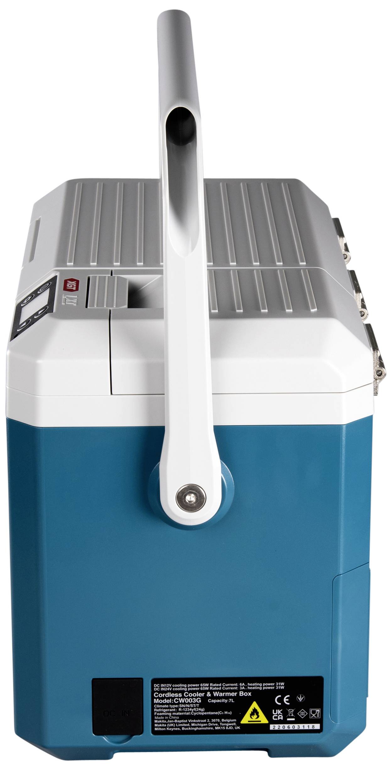 Makita CW003GZ01 Akku-Kühlbox & Heizbox 12 V/DC, 24 V/DC, 100 V/AC, 240 V/AC Türkis, Weiß 7l -18°C