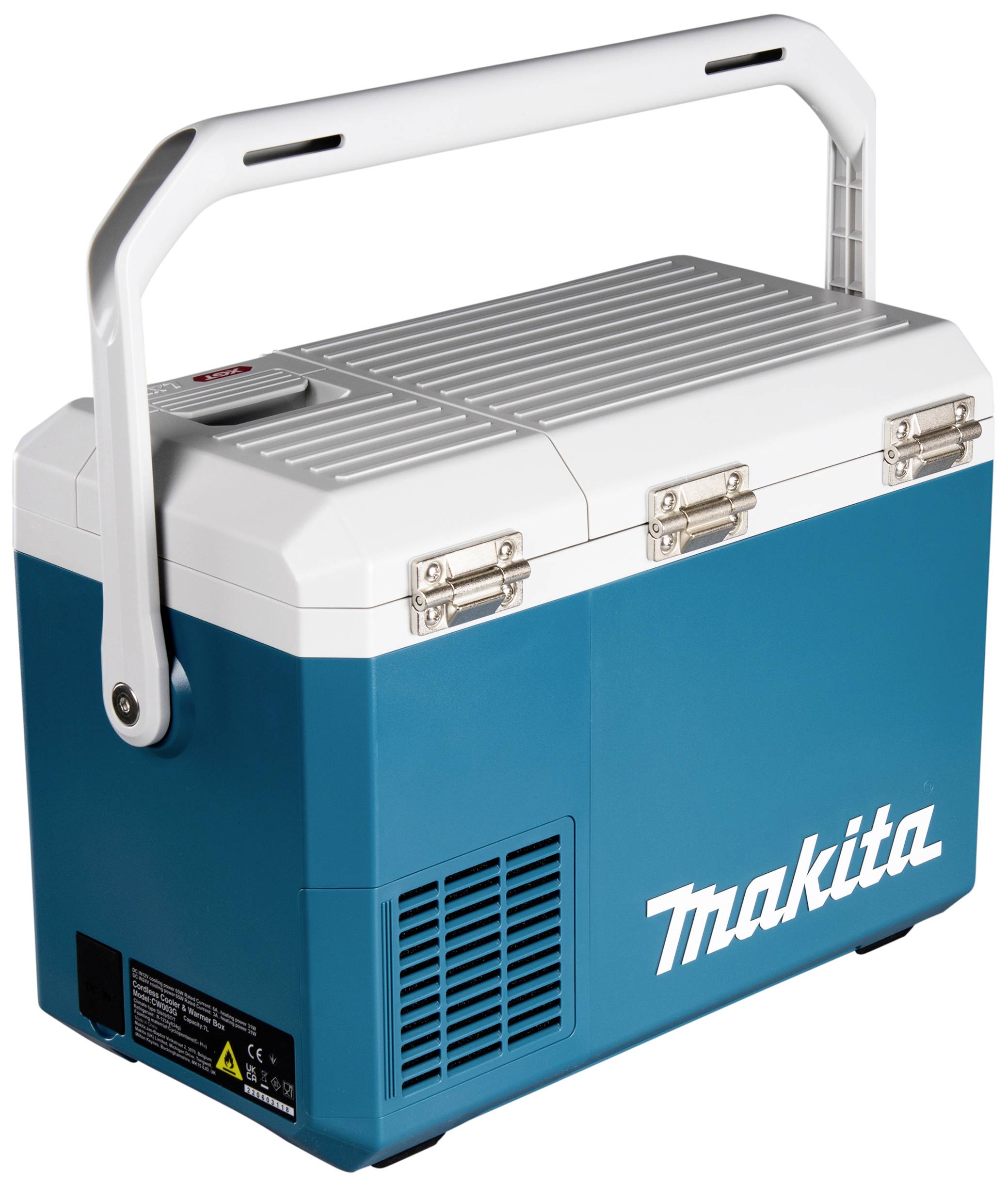 Makita CW003GZ01 Akku-Kühlbox & Heizbox 12 V/DC, 24 V/DC, 100 V/AC, 240 V/AC Türkis, Weiß 7l -18°C