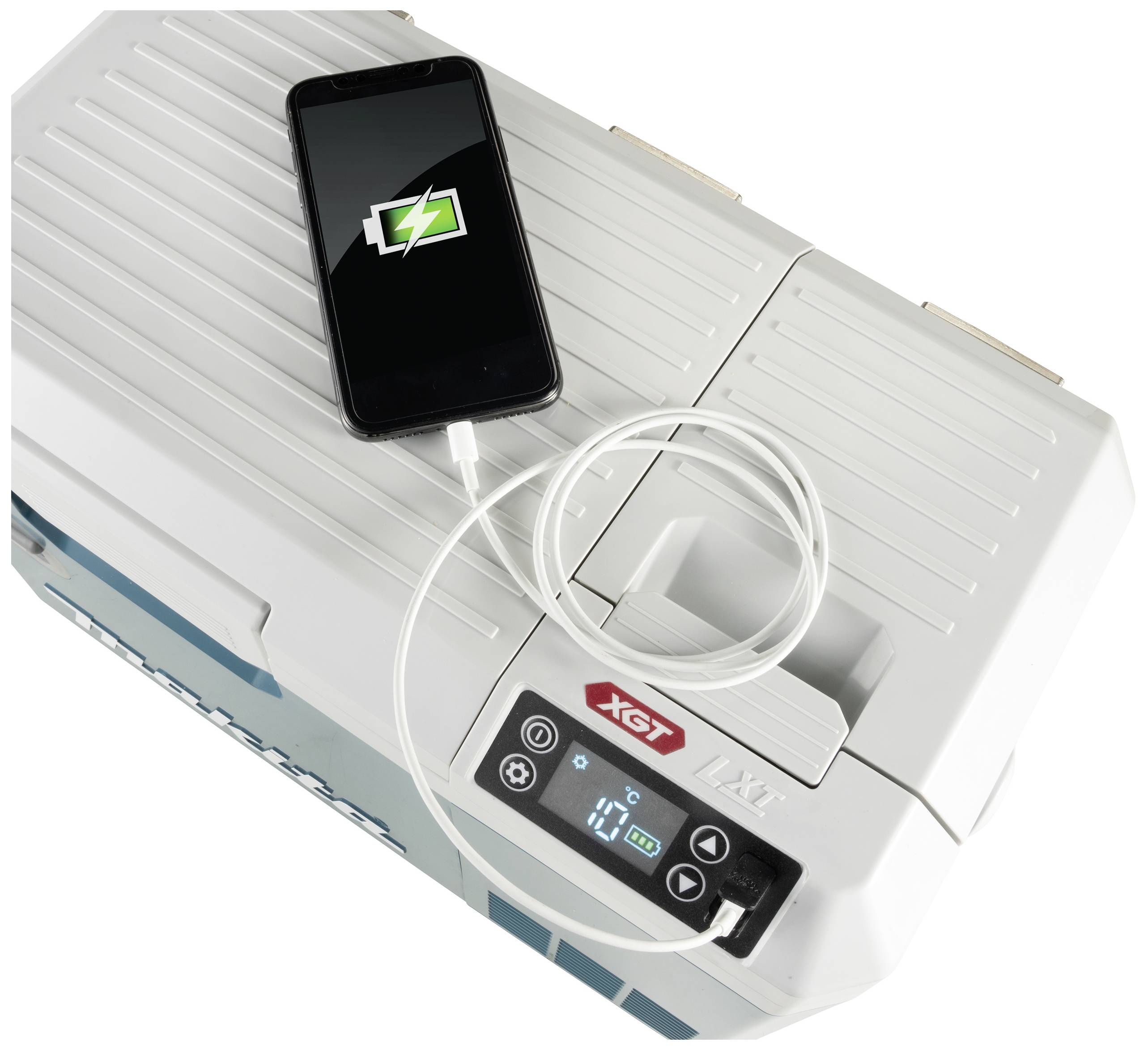 Makita CW003GZ01 Akku-Kühlbox & Heizbox 12 V/DC, 24 V/DC, 100 V/AC, 240 V/AC Türkis, Weiß 7l -18°C