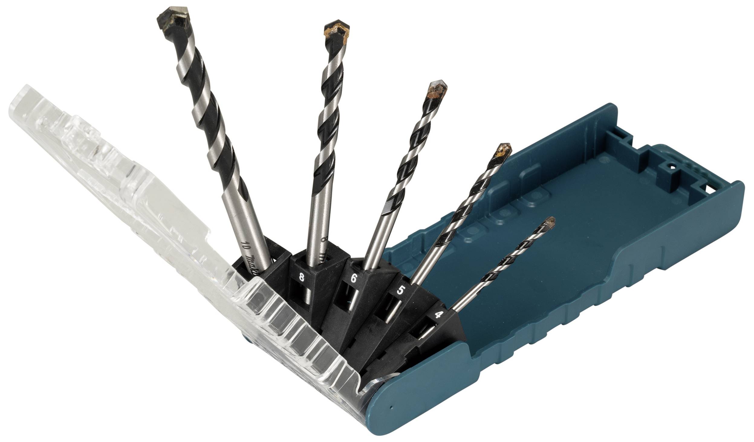 Makita E-14255 Hartmetall Mehrzweckbohrer-Set 5teilig 4 mm, 5 mm, 6 mm, 8 mm, 10 mm Schnellspannbohrfutter 1 Set