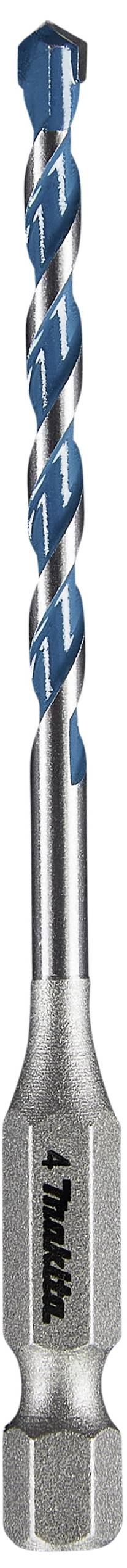 Bohrer mit blauem Spiraldesign, geeignet für Holz- und Metallarbeiten.