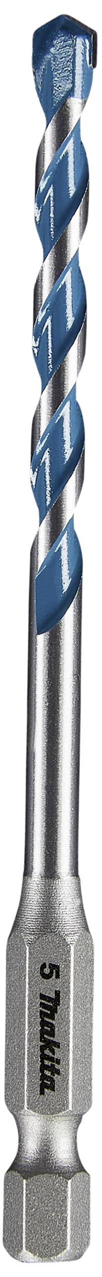 Metallbohrer mit blauer Spitze und sechseckigem Schaft, geeignet für präzises Bohren in verschiedenen Materialien.