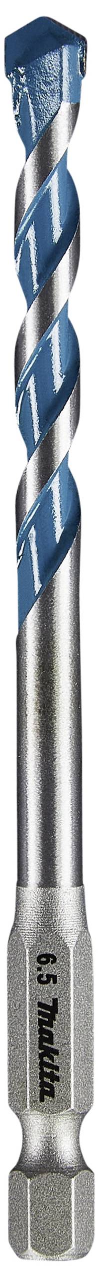 Bohrer mit blau-silbernem spiraligem Design, geeignet für präzises Bohren in verschiedene Materialien.